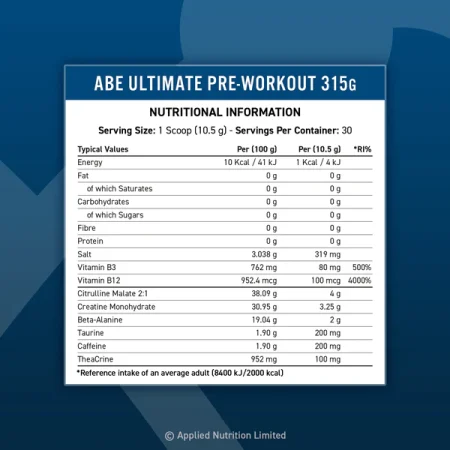 Applied Nutrition, ABE – All Black Everything | Pre-Workout Ultra Puissant