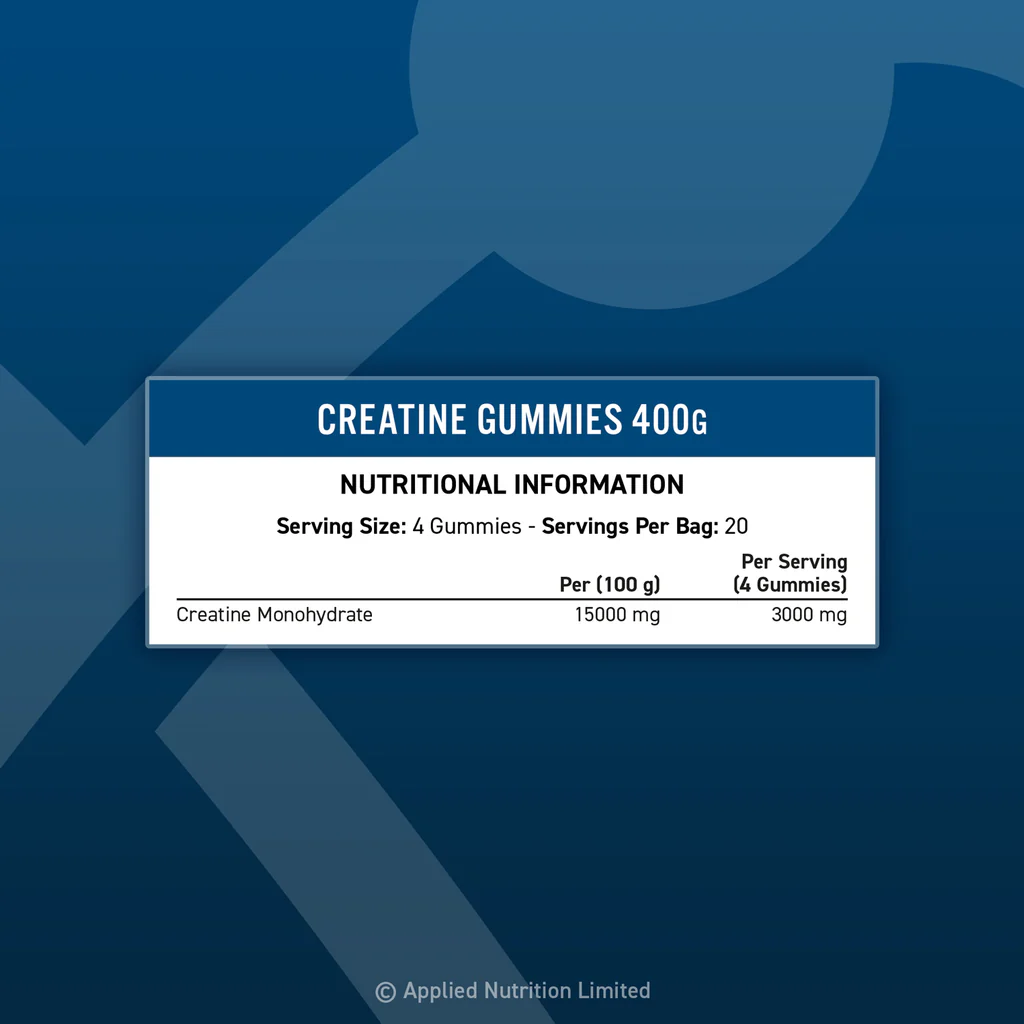 Applied Nutrition – Creatine Monohydrate Gummies – Blue Raspberry