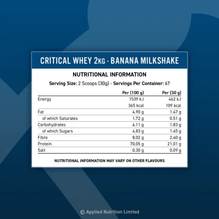 Critical Whey Protein 2kg, Applied Nutrition