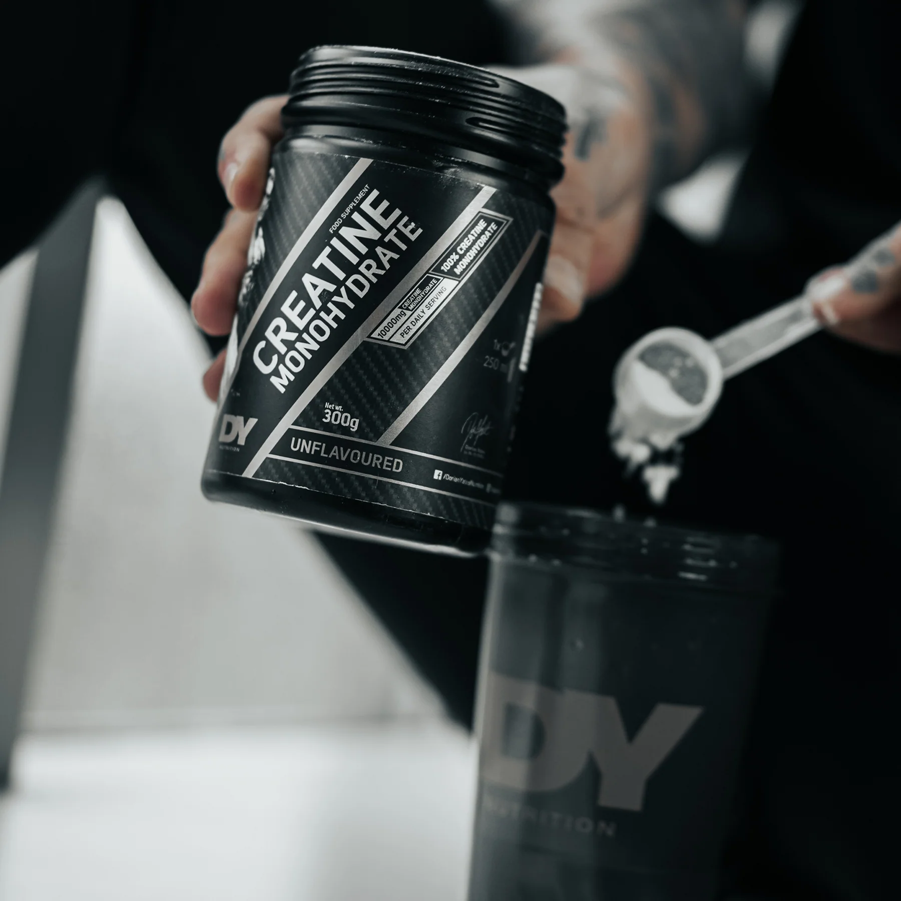 DY Nutrition، 100٪ كرياتين أحادي الهيدرات، كرياتين نقي، 300 غرام