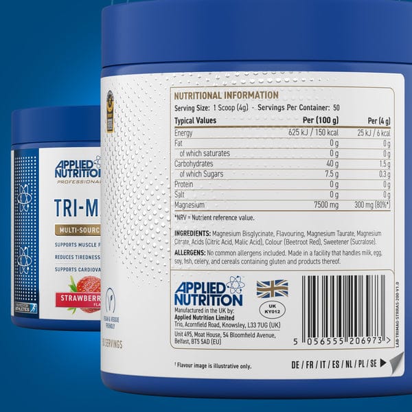 Applied Nutrition, TRI MAGNESIUM, Multi-Source Magnesium Powder, 50 Servings