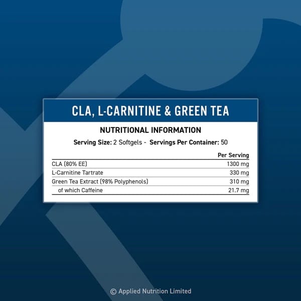 أبلايد نيوترشن، CLA + L-كارنيتين والشاي الأخضر، 100 كبسولة ناعمة نباتية